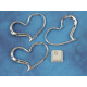 Large Open Heart pendant, NF bright nickel colour
