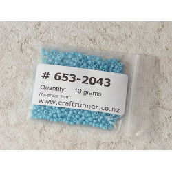 Seed Beads, Glass, 2mm, 9/0, opaque light sky blue, 10g bag