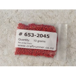 Seed Beads, Glass, 2mm, opaque indian red, 10g bag