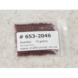 Seed Beads, Glass, 2mm, opaque coconut brown, 10g bag