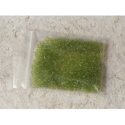 Seed Beads, Glass, 2mm, transparent lime green, 10g bag