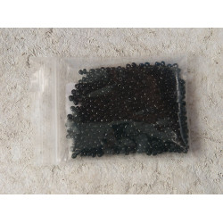 Seed Beads, Glass, 2mm, opaque black, 10g bag