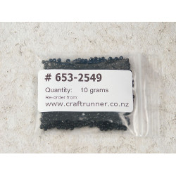 Seed Beads, Glass, 2mm, opaque black, 10g bag