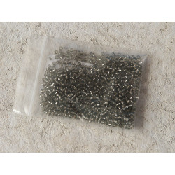Seed Beads, Glass, 2mm, transparent grey, per 10g
