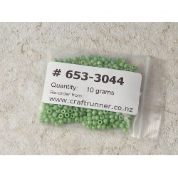Seed Beads, Glass, 3mm, 8/0, opaque lime green, 10g bag