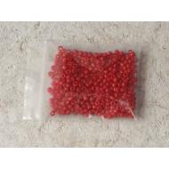 Seed Beads, Glass, 3mm, 8/0, opaque indian red, 10g bag