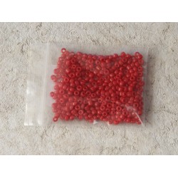 Seed Beads, Glass, 3mm, 8/0, opaque indian red, 10g bag
