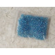 Seed Beads, Glass, 3mm, transparent rainbow blue, 10g bag