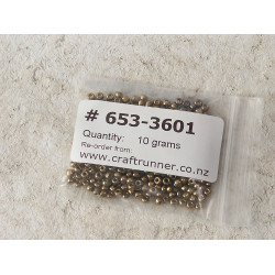 Seed Beads, Glass, 3mm, 8/0, iris round, Brown, 10g bag