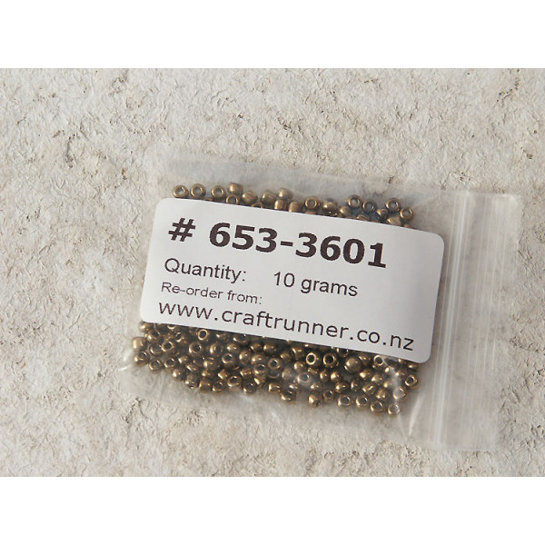 Seed Beads, Glass, 3mm, 8/0, iris round, Brown, 10g bag