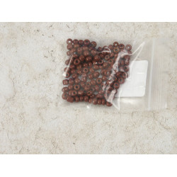 Seed Beads, Glass, 4mm, 6/0, opaque coconut brown, 10g bag