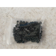 Seed Beads, Glass, 4mm, 6/0, opaque black, 10g bag