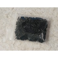 Bugle Beads, Glass, approx 6x2mm, opaque black, 10g bag