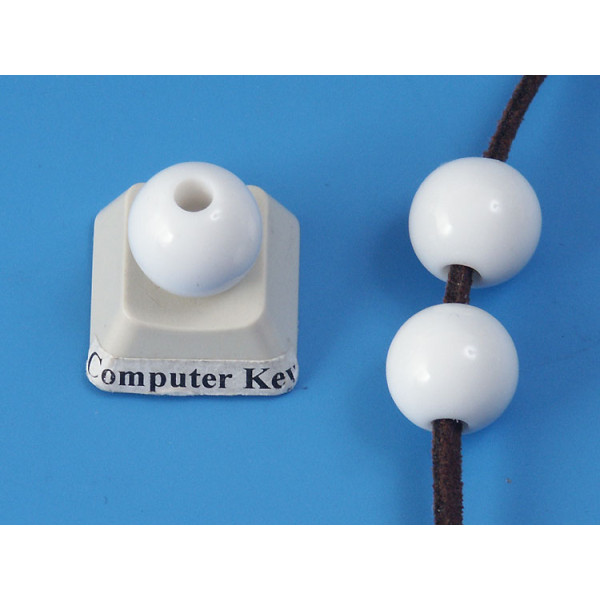 Acrylic Beads, White, 11mm, 20 gram bag