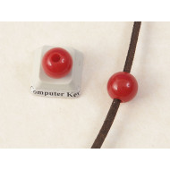 Acrylic Beads, Red, 11mm, 20 gram bag