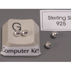Sterling silver bead, 3mm round, each