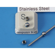 Filler Bead 4x3mm 304 Stainless Steel, seamless, each