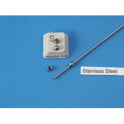 Filler Bead 4x3mm 304 Stainless Steel, seamless, each