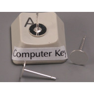 Sterling silver Ear studs, 6mm flat pad with 0.75mm pin, pair