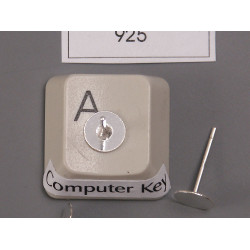 Sterling silver Ear studs, 8mm flat pad with 0.8mm pin, pair