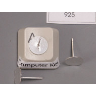 Sterling silver Ear studs, 8mm flat pad with 0.8mm pin, pair