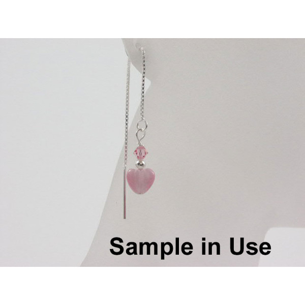 Sterling Silver Ear Threads, 80mm, pair