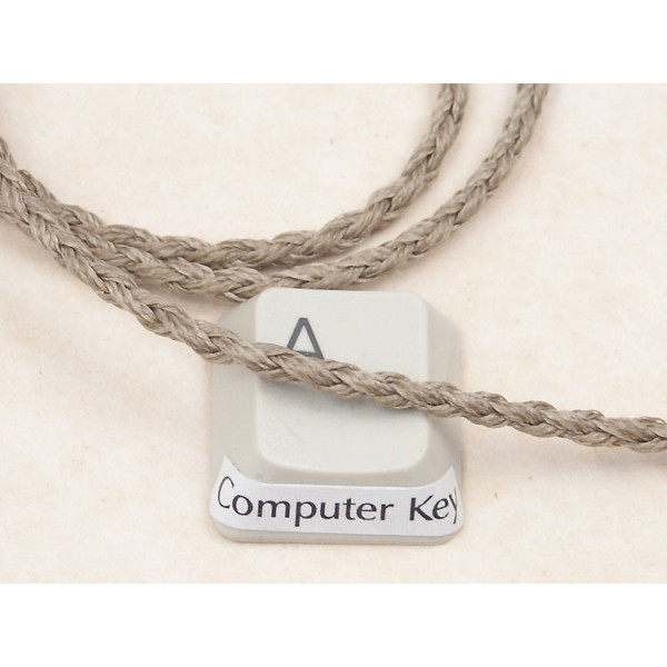 Waxed Plaited 4 strand Polyester Cord, by the metre, Thick 3.0mm, Natural Flax