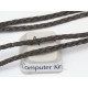 Waxed Plaited 3 strand Polyester Cord, by the metre, MEDIUM 2.5x1.1mm, Dark Kelp