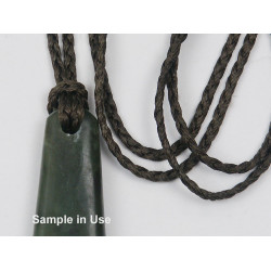 Waxed Plaited 3 strand Polyester Cord, by the metre, MEDIUM 2.5x1.1mm, Dark Kelp