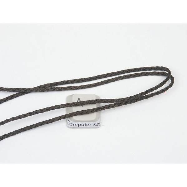 Waxed Plaited 3 strand Polyester Cord, by the metre, MEDIUM 2.5x1.1mm, Dark Kelp