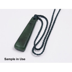 Waxed Plaited 3 strand Polyester Cord, by the metre, MEDIUM 2.5x1.0mm, Greenstone colour