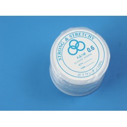 Transparent Elastic Cord, Clear, 0.6mmx100m roll
