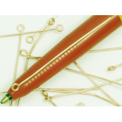 Eye Pin, 1.5 inch, Thin, Gold Plate, bag of 50