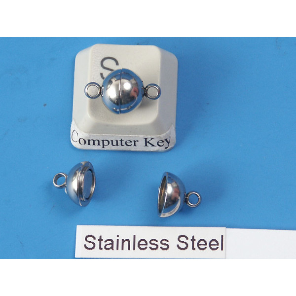 Magnetic clasp, 8mm, 304 stainless steel, each