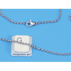 19.5 inch stainless steel chain, fine rollo link 2mm