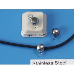 Plain 201 stainless steel Hangar / Bail with loop, 4mm hole