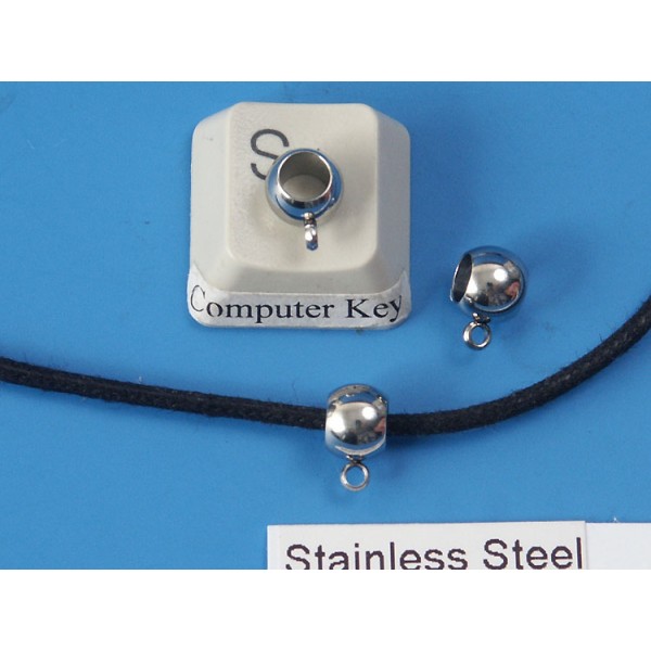 Plain 201 stainless steel Hangar / Bail with loop, 4mm hole