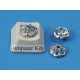 Bead Cap, 6-petal, 9mm, nickel free platinum colour, bag of 50