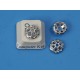 Bead Cap, 6-petal, 9mm, nickel free platinum colour, bag of 50