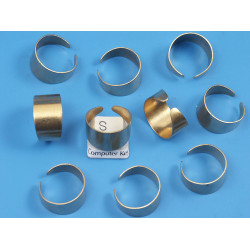 Raw Brass Ring Shank, adjustable, 12mm wide, each