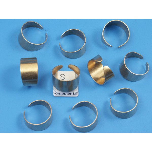 Raw Brass Ring Shank, adjustable, 12mm wide, each