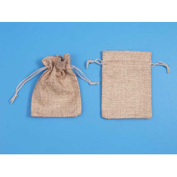 Bag, Burlap Pouches, Tan, 9x7cm, per 10