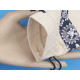 SECONDS Bag, Cloth Pouch with blue floral trim, 18x13cm, pack of 10