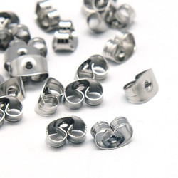 Scroll back for studs, 304 Stainless steel, 5.0x3.0mm, pair