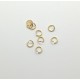 Jump rings, round, 5mm x 0.7mm, 304 Stainless Steel, gilt plate, per 50