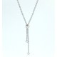 Abacus Bead, lariat bead slider with insert, 9mm, stainless steel, each