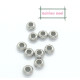 END OF LINE SALE: Raw Metal lariat Bead slider, 6mm, silicone ring insert, Brass or Stainless Steel, each