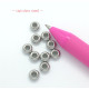 END OF LINE SALE: Raw Metal lariat Bead slider, 6mm, silicone ring insert, Brass or Stainless Steel, each