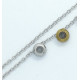 END OF LINE SALE: Raw Metal lariat Bead slider, 6mm, silicone ring insert, Brass or Stainless Steel, each