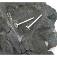 Sterling silver Ear studs, 4mm flat pad, pair